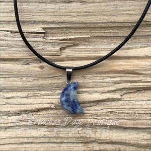 Natural Stone Moon‎ Necklace